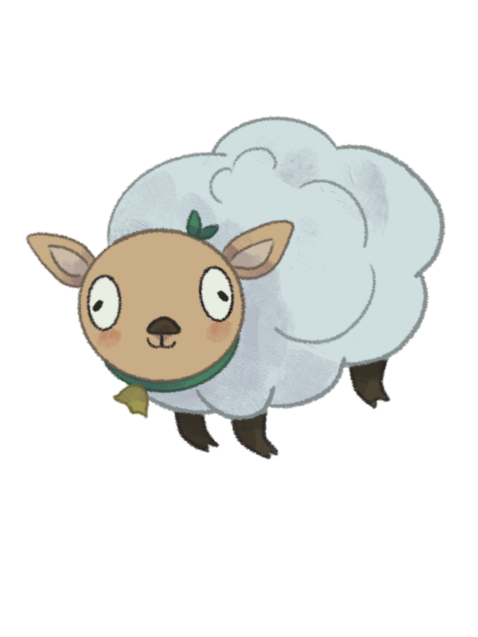 A blue Woollyback with a tan face and green scarf